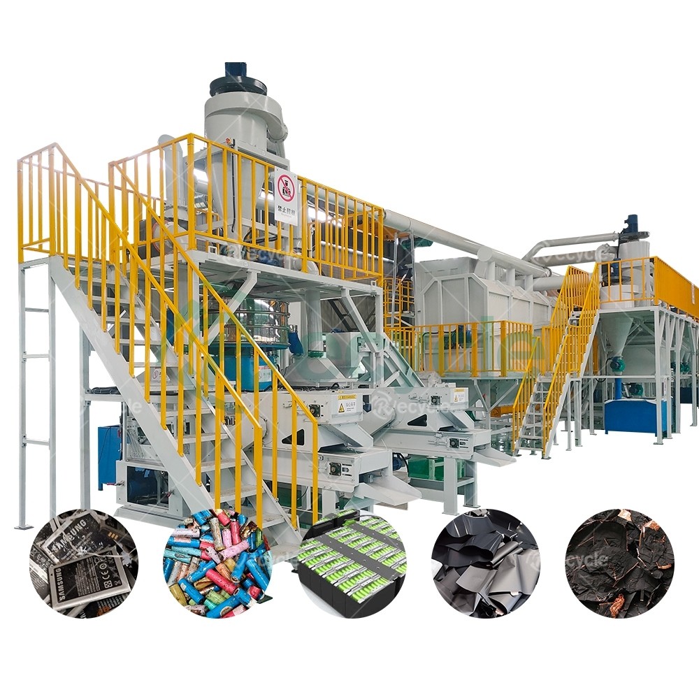 500kg/h Lithium Ion Battery Recycling Plant Machine Eco-Friendly and ...
