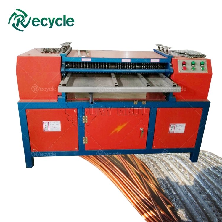 Cutting Radiators 200-300kg/h AC Radiator Recycling Plant Copper Aluminum Tube Cutting ...