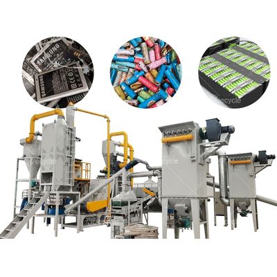 500 KG/H Waste Lithium Li Ion Battery Recycling Machine for Cell ...